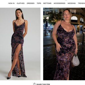 Aletta Maxi Dress - COWL CROSS BACK DRESS IN ALETTA BURN OUT FLORAL